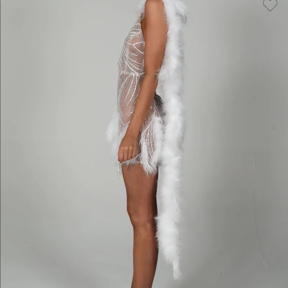 The dolls house-PEARLA DRESS - mini embellished feather dress - Picture 4 of 5